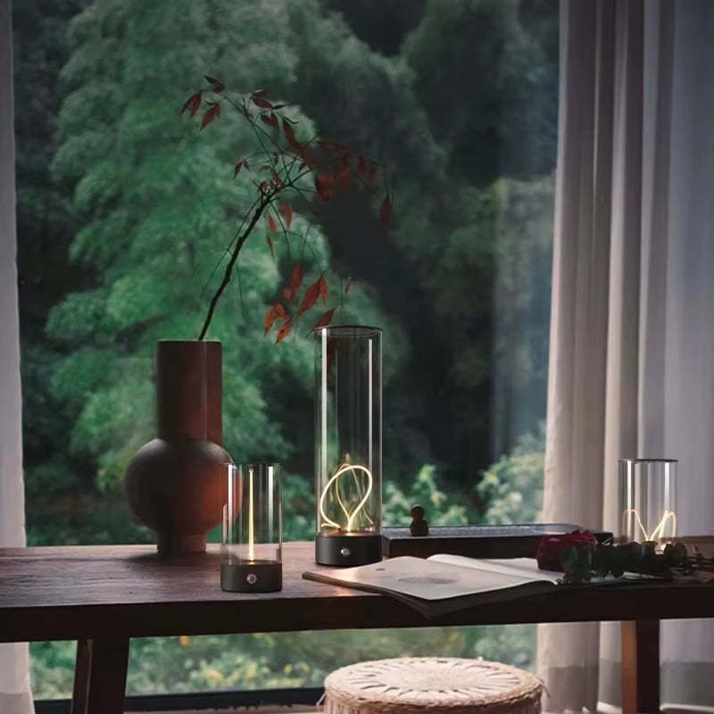 Rechargeable Cordless Portable LED Table Lamp with Magnetic Base, Touch Sensor & 3-Level Dimming - Ideal for Bedroom Lighting