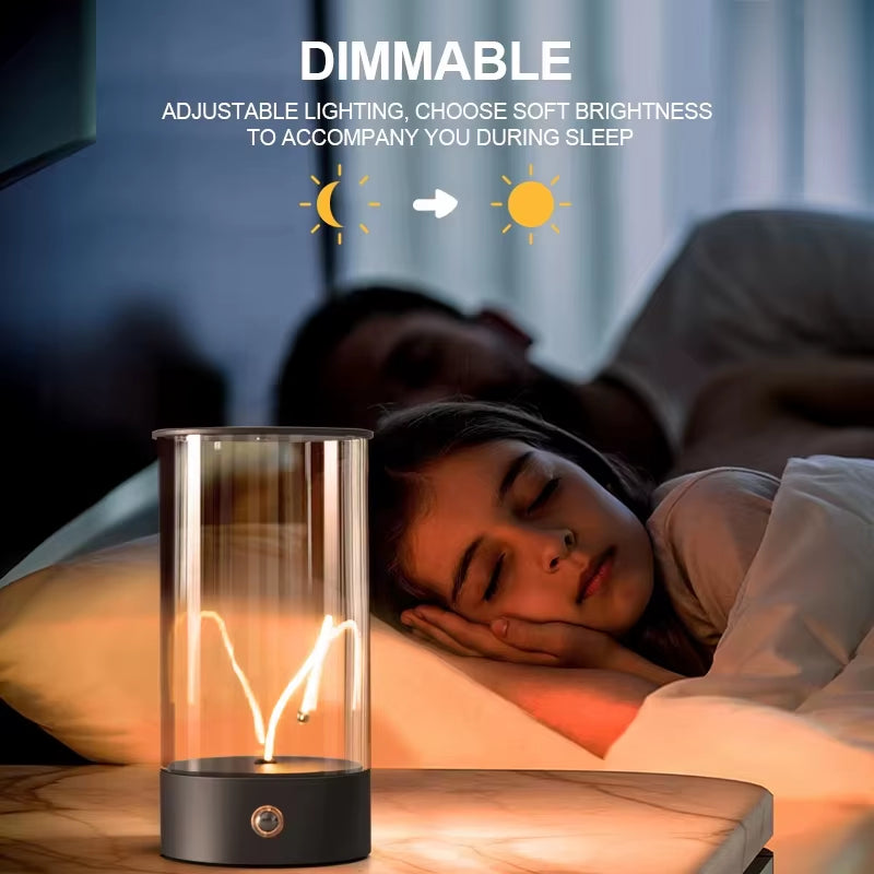 Rechargeable Cordless Portable LED Table Lamp with Magnetic Base, Touch Sensor & 3-Level Dimming - Ideal for Bedroom Lighting