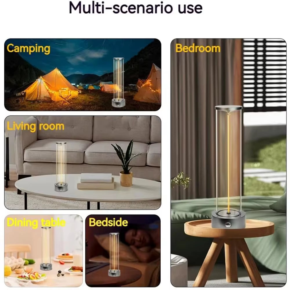 Rechargeable Cordless Portable LED Table Lamp with Magnetic Base, Touch Sensor & 3-Level Dimming - Ideal for Bedroom Lighting